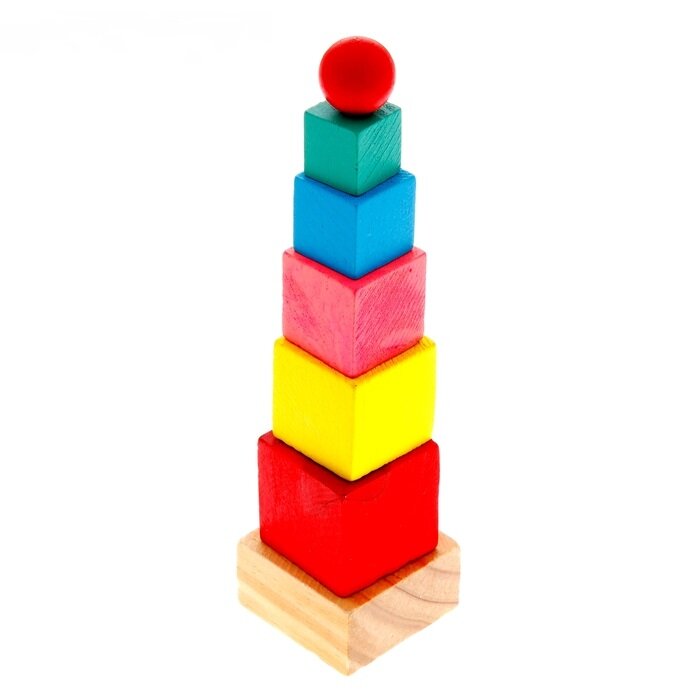 Пирамидка прямоугольная "Учим цвета"